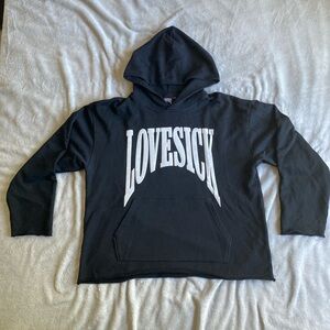 BLACK ON WHITE LOVESICK HOODIE